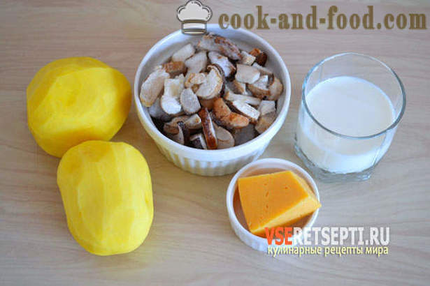 Casseruola di patate con funghi e formaggio