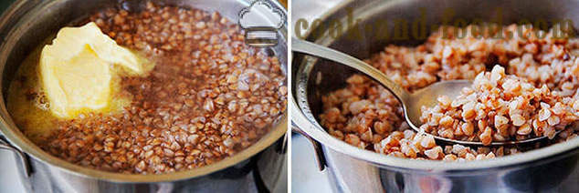 Porridge di grano saraceno con rigaglie di pollo