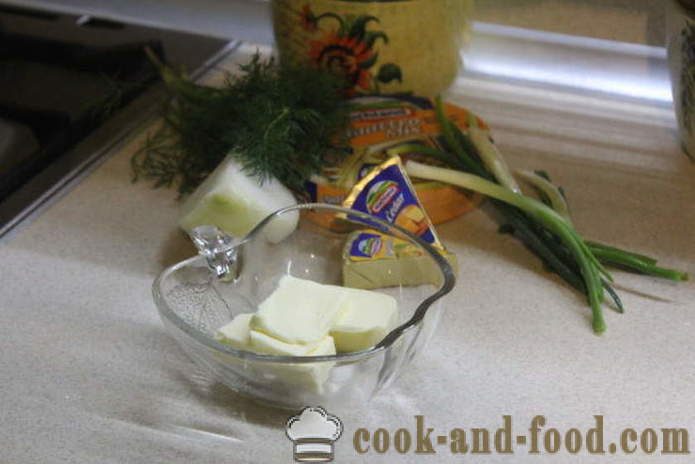 Rotoli di formaggio con aglio e cipolla - come fare muffin con formaggio e aglio, con un passo per passo ricetta foto