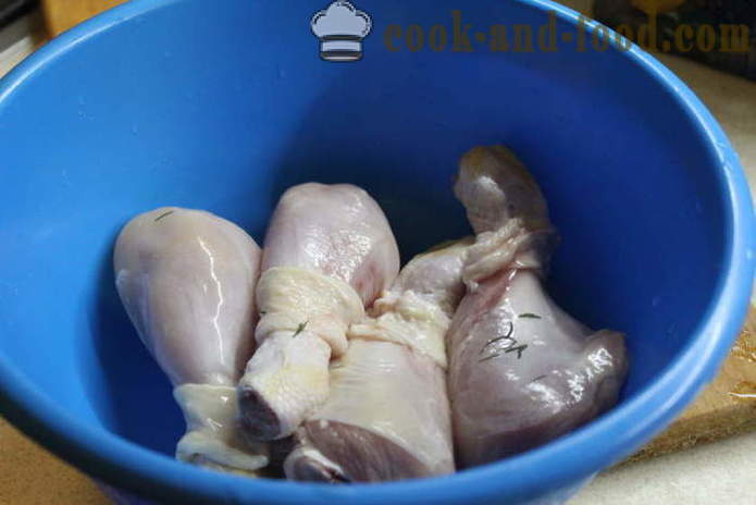 Coscia di pollo farcito al forno - come cucinare un delizioso cosce di pollo, un passo per passo ricetta foto