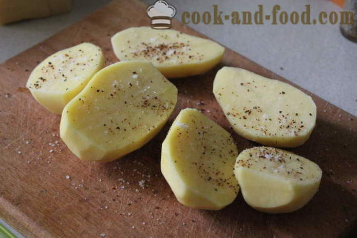 Patate al forno con formaggio - come delizioso per cucinare le patate al forno, con un passo per passo ricetta foto