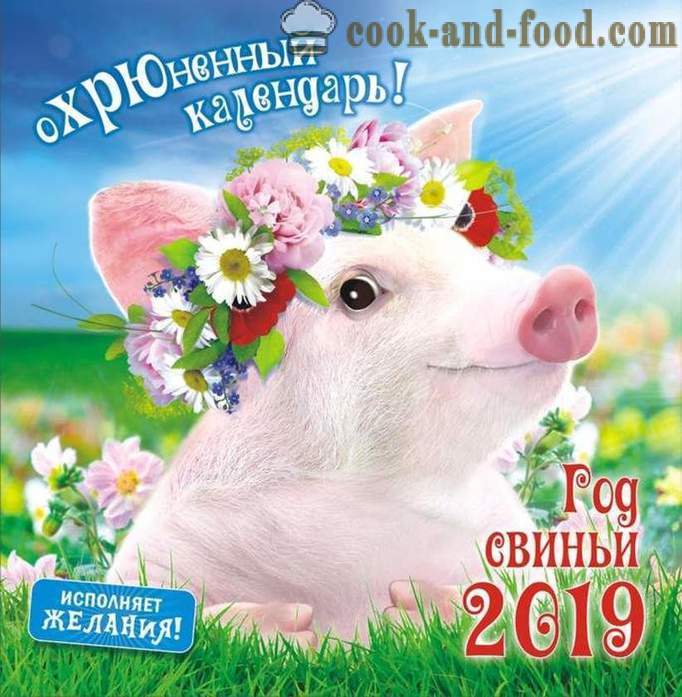 Calendario 2019 per l'Anno del Maiale con le foto - Scarica gratis calendario di Natale con i maiali e cinghiali
