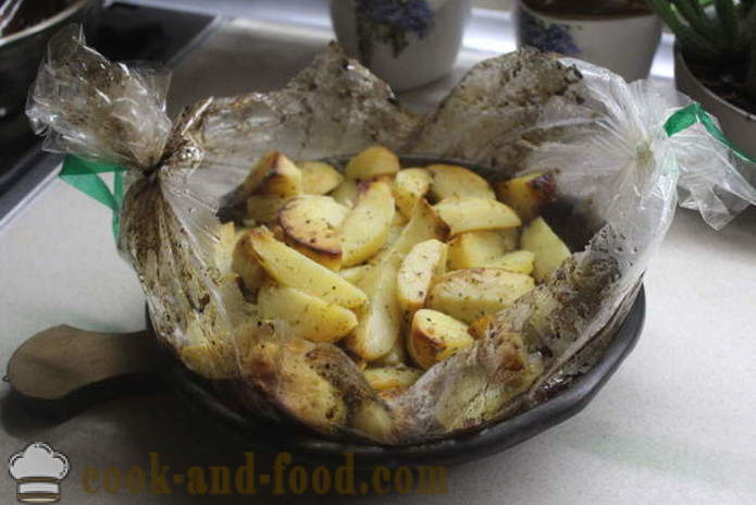 Patate al forno con miele e senape in forno - deliziosi per cucinare le patate nel foro, passo dopo passo ricetta con phot