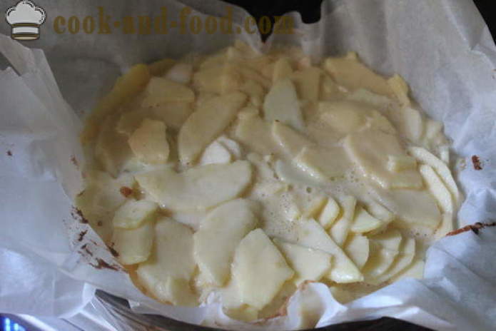 Torta di mele semplice con zenzero latte - come cuocere una torta di mele con lo zenzero in forno, con un passo per passo ricetta foto