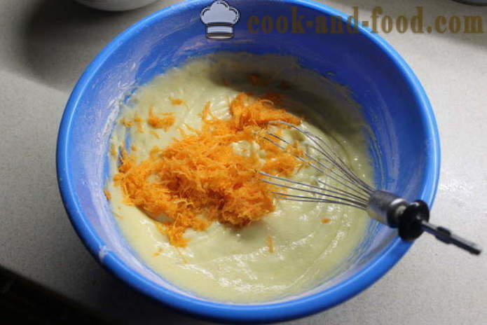 Torta di carota con buccia d'arancia - come cuocere una torta con arancia e carota, con un passo per passo ricetta foto