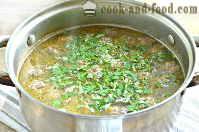 Zuppa di fagioli con polpette di carne e patate - come cucinare la zuppa di fagioli con fagioli rossi, un passo per passo ricetta foto