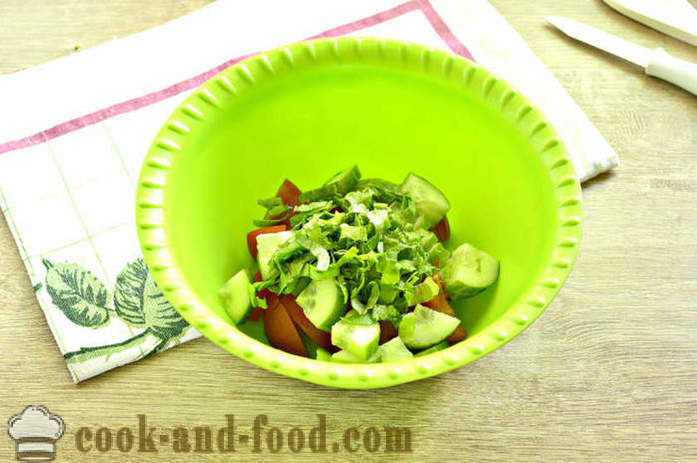 Maionese insalata con radicchio e pomodoro - come fare un'insalata di ravanelli e pomodori, un passo per passo ricetta foto