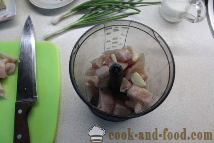 Minestra della polpetta di pollo tritato - come fare polpette di zuppa di carne macinata, un passo per passo ricetta foto