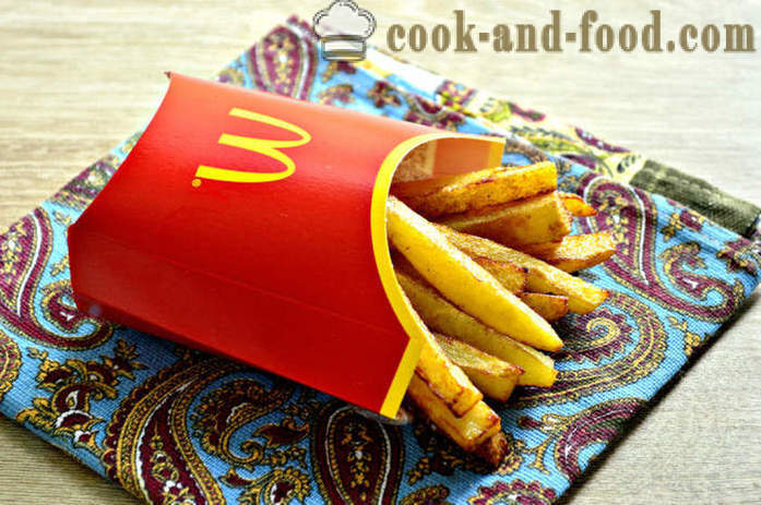 Patatine fritte in McDonalds - Come cucinare le patatine fritte in padella, un passo per passo ricetta foto