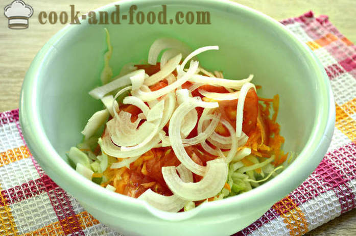 Passo dopo passo la ricetta photo deliziosa insalata di cavolo fresco e le carote - come cucinare una deliziosa insalata di giovane cavoli e carote