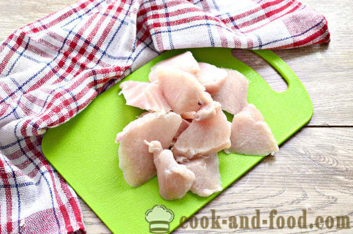 Gnocchi dietetici con pollo tritato - come fare gnocchi con pollo tritato, con un passo per passo ricetta foto