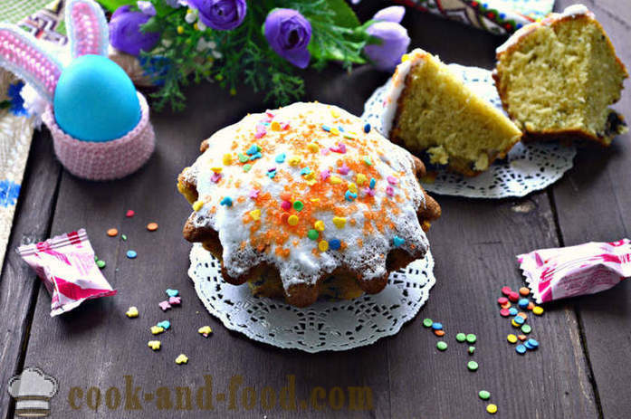 Torta di Pasqua-torta con soda senza lievito e il latte - come cucinare torte in barattoli in forno, con un passo per passo ricetta foto