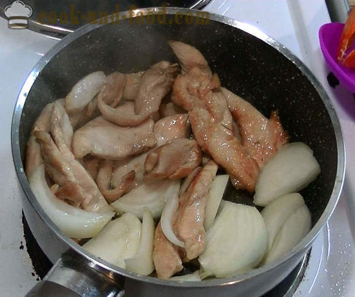 Petto di pollo in salsa di soia cinese - come cucinare il pollo in salsa cinese, un passo per passo ricetta foto