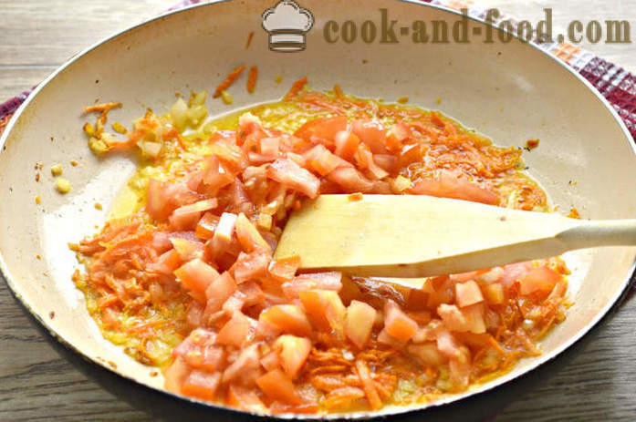 Polpette di carne macinata con riso in una padella - come cucinare polpette di carne macinata di manzo e sugo, con un passo per passo ricetta foto