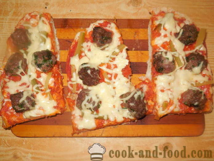 Pigro la pizza pita di spessore nel forno - come cucinare dalla pizza pita finito, un passo per passo ricetta foto