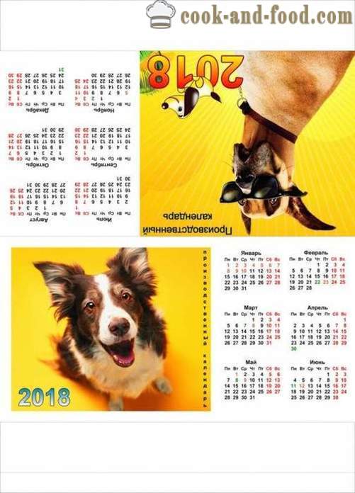 Calendario 2018 - Anno del Cane sul calendario orientale: il download gratuito del calendario di Natale con i cani e cuccioli.