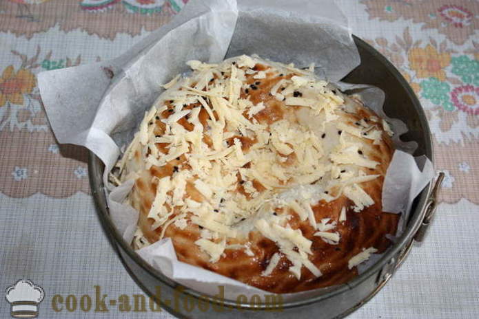 Pane uzbeko con il formaggio al forno - come cucinare panini caldi con formaggio in casa, passo dopo passo ricetta foto