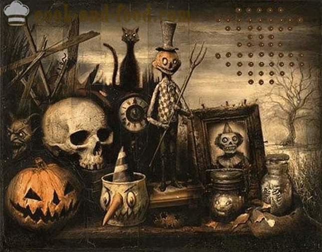 Carte Scary Halloween con pomeriggio - immagini e cartoline per Halloween gratis
