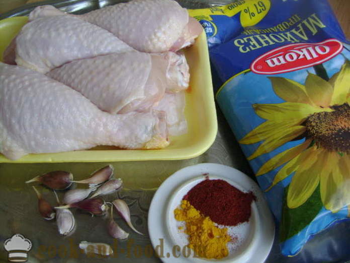 Baked cosce di pollo - come cucinare un delizioso cosce di pollo al forno, con un passo per passo ricetta foto