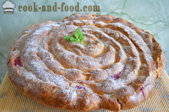 Cherry pie-lumaca su kefir - come cucinare una torta con la ciliegia-lumaca, un passo per passo ricetta foto