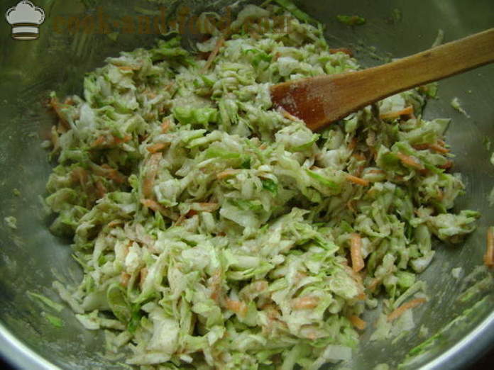 Cotolette vegetali da giovane cavoli e zucchine - come cucinare cotolette di giovane cavoli e zucchine, con un passo per passo ricetta foto