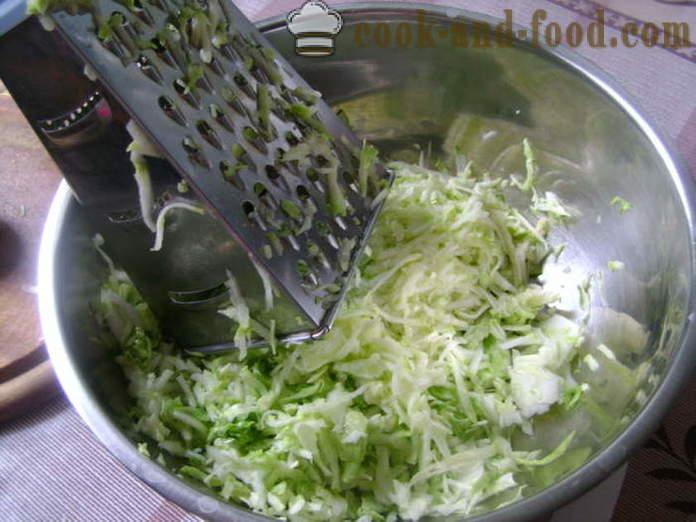 Cotolette vegetali da giovane cavoli e zucchine - come cucinare cotolette di giovane cavoli e zucchine, con un passo per passo ricetta foto