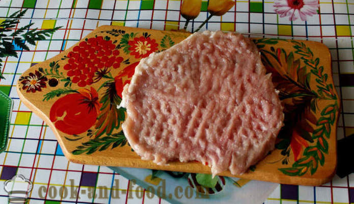 Braciole di maiale con formaggio battitore - come cucinare braciole di maiale in una padella, un passo per passo ricetta foto
