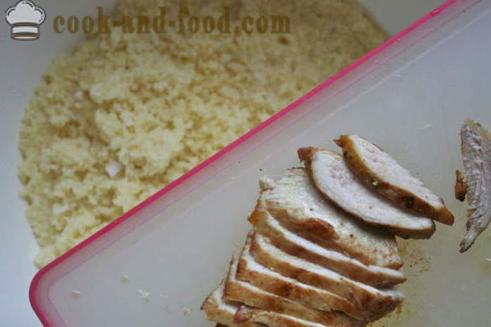 Cuscus deliziosa con pollo ricetta - come cucinare couscous in una casseruola, con un passo per passo ricetta foto