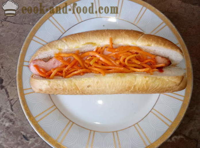 Delicious hot dog con salsiccia e verdure - Come fare un hot dog a casa, passo dopo passo le foto delle ricette
