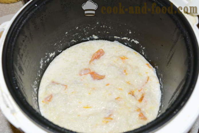 Porridge di riso delizioso con latte in multivarka - come erogare porridge di riso latte, un passo per passo ricetta foto