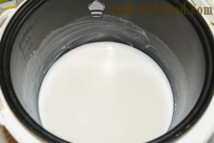 Porridge di riso delizioso con latte in multivarka - come erogare porridge di riso latte, un passo per passo ricetta foto