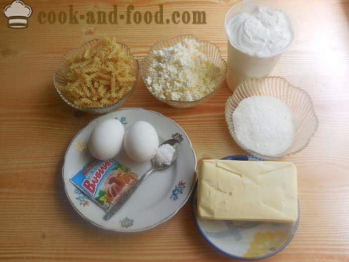 Cotta maccheroni e formaggio dolce - come cucinare la pasta casseruola in forno, con un passo per passo ricetta foto