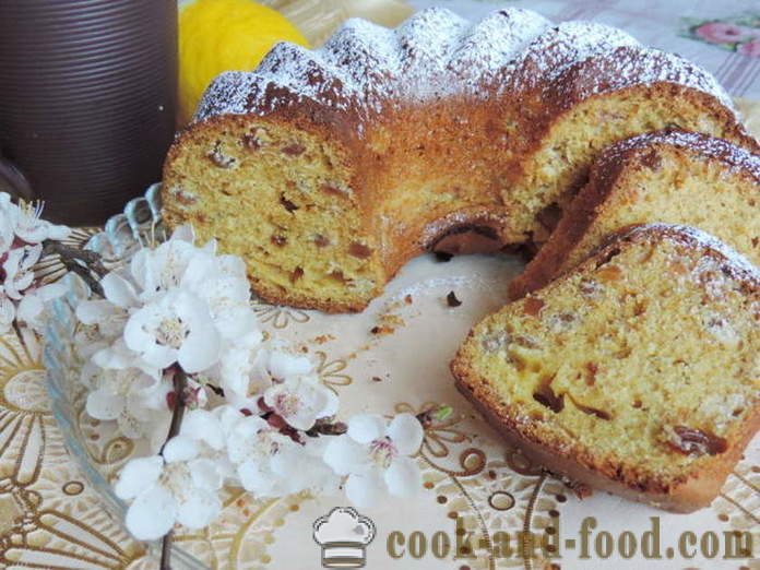 Deliziosa torta con panna acida - come cucinare muffins con crema e uvetta, un passo per passo ricetta foto