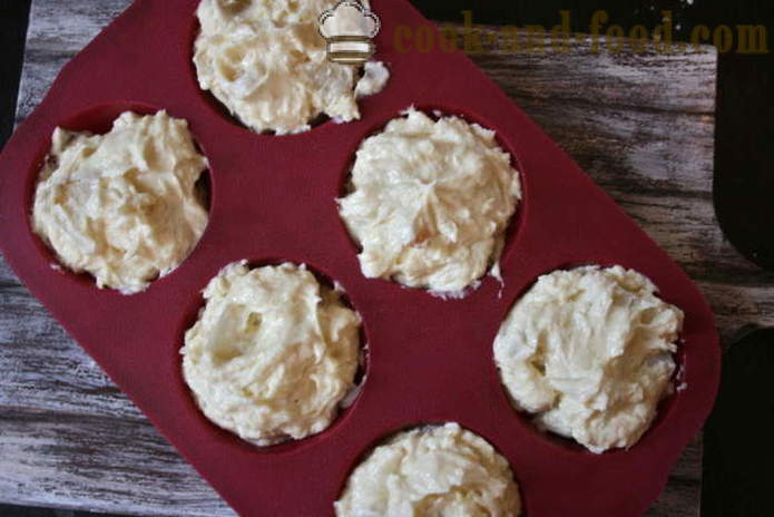 Muffin al formaggio in stampi in silicone - come cuocere una torta di formaggio in forno, con un passo per passo ricetta foto