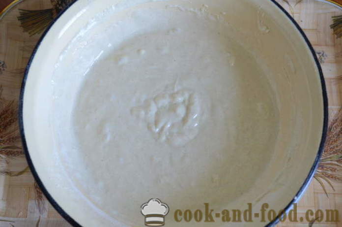 Torta di riempimento rapido su yogurt con spinaci, uova e cipolle verdi - come preparare la torta in gelatina con kefir, un passo per passo ricetta foto