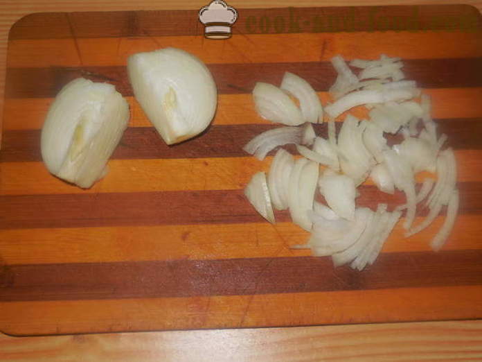 Gnocchi senza carne con patate crude e cipolle - come cucinare gnocchi con patate crude, un passo per passo ricetta foto