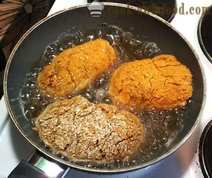 Cotolette del pollo con un delizioso ripieno e croccante - come fare torte con una crosta e riempimento, con un passo per passo ricetta foto