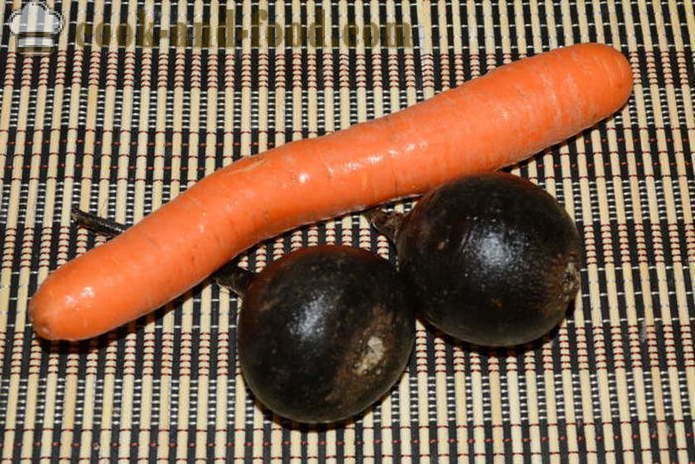 Insalata di ravanello nero, carota e maionese - sia gustoso preparare un'insalata di ravanello nero, un passo per passo ricetta foto