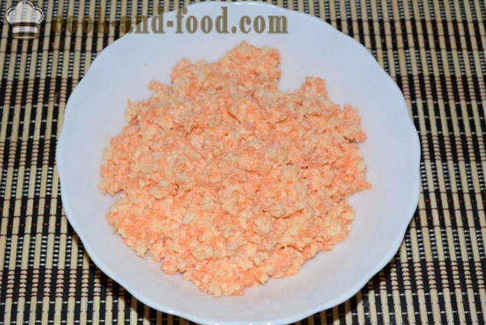 Insalata di ravanello nero, carota e maionese - sia gustoso preparare un'insalata di ravanello nero, un passo per passo ricetta foto