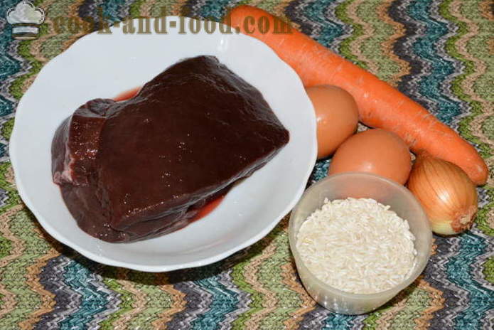 Casseruola Delicious di fegato con riso - come cucinare casseruola di fegato in forno, con un passo per passo ricetta foto