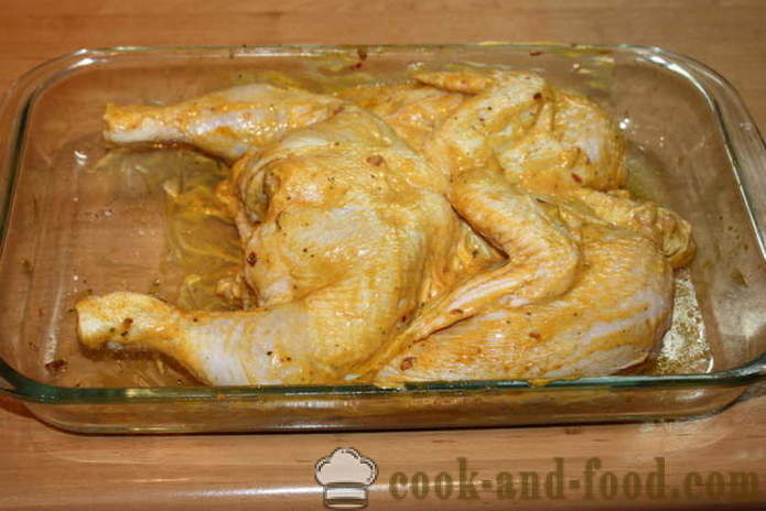 Pollo cotto in forno - come un delizioso pollo al forno, con un passo per passo ricetta foto