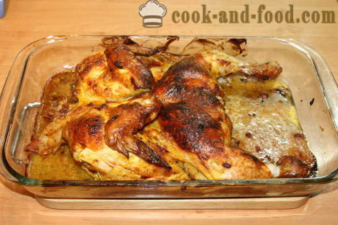Pollo cotto in forno - come un delizioso pollo al forno, con un passo per passo ricetta foto