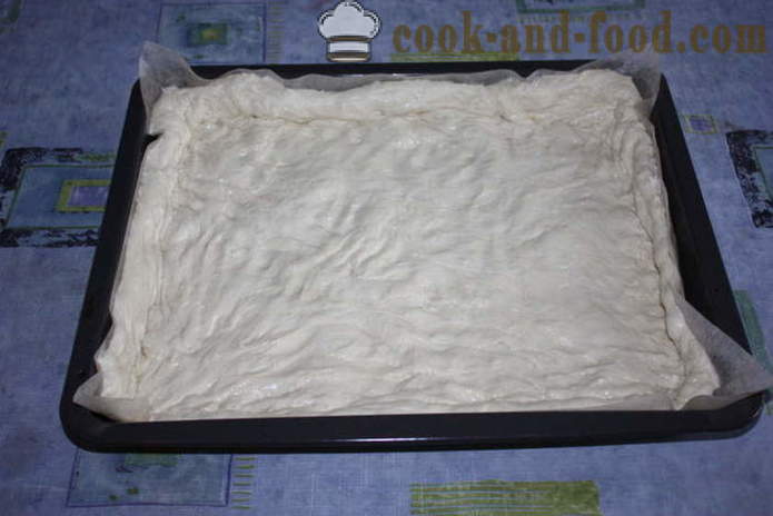 Pane italiano di Focaccia con ripieno di zenzero di sale - come cucinare focaccia italiano a casa, passo dopo passo ricetta foto
