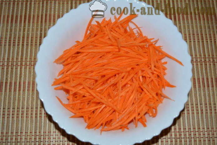 Una semplice insalata con carota coreano e cetriolo - come cucinare insalata coreana di carote e cetrioli, con un passo per passo ricetta foto