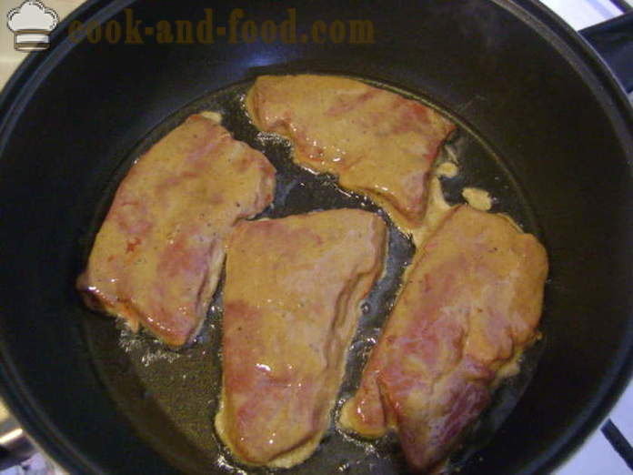 Fegato di manzo morbido fritto - come cucinare il fegato di manzo fritto è morbido, con un passo per passo ricetta foto