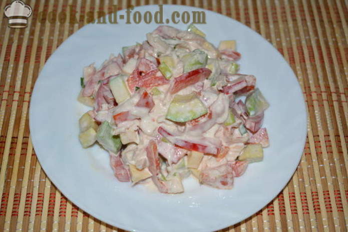 Una deliziosa insalata con avocado e petto di pollo - come preparare un'insalata con avocado e pollo, con un passo per passo ricetta foto