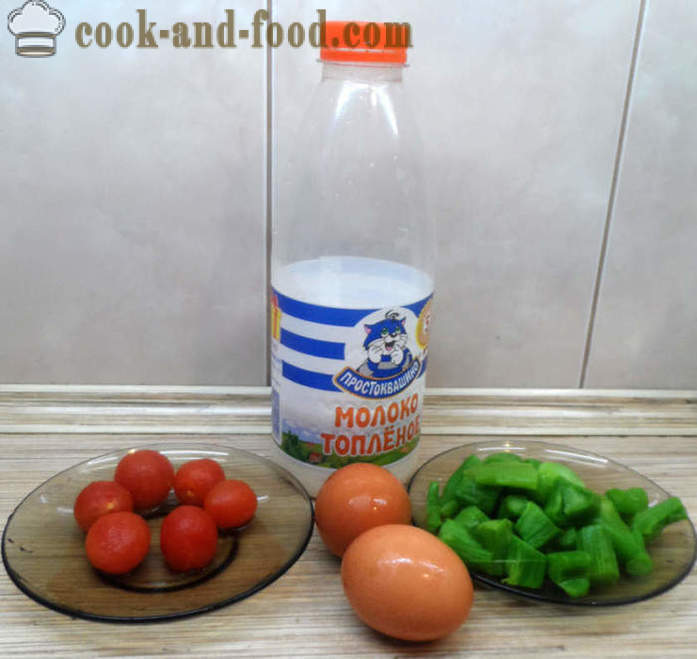Frittata di vapore in multivarka con latte e verdure - come cucinare le uova strapazzate per una coppia, con un passo per passo ricetta foto