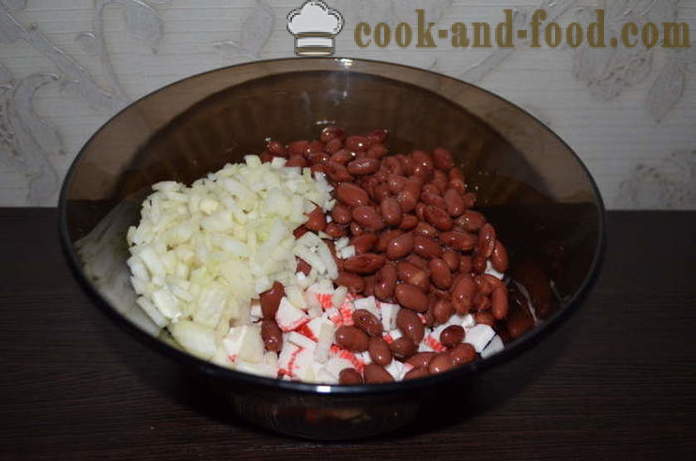Semplice insalata di fagioli rossi con pomodori - come preparare un'insalata con fagioli rossi, un passo per passo ricetta foto