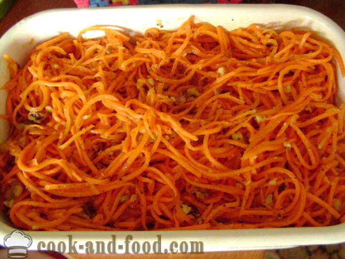 Insalata coreana con carote e noci - come cucinare una deliziosa insalata con carote e noci, con un passo per passo ricetta foto
