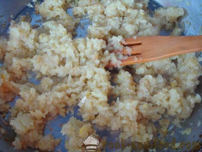Tasty caviale cipolla - come cucinare le uova con un arco, un passo per passo ricetta foto